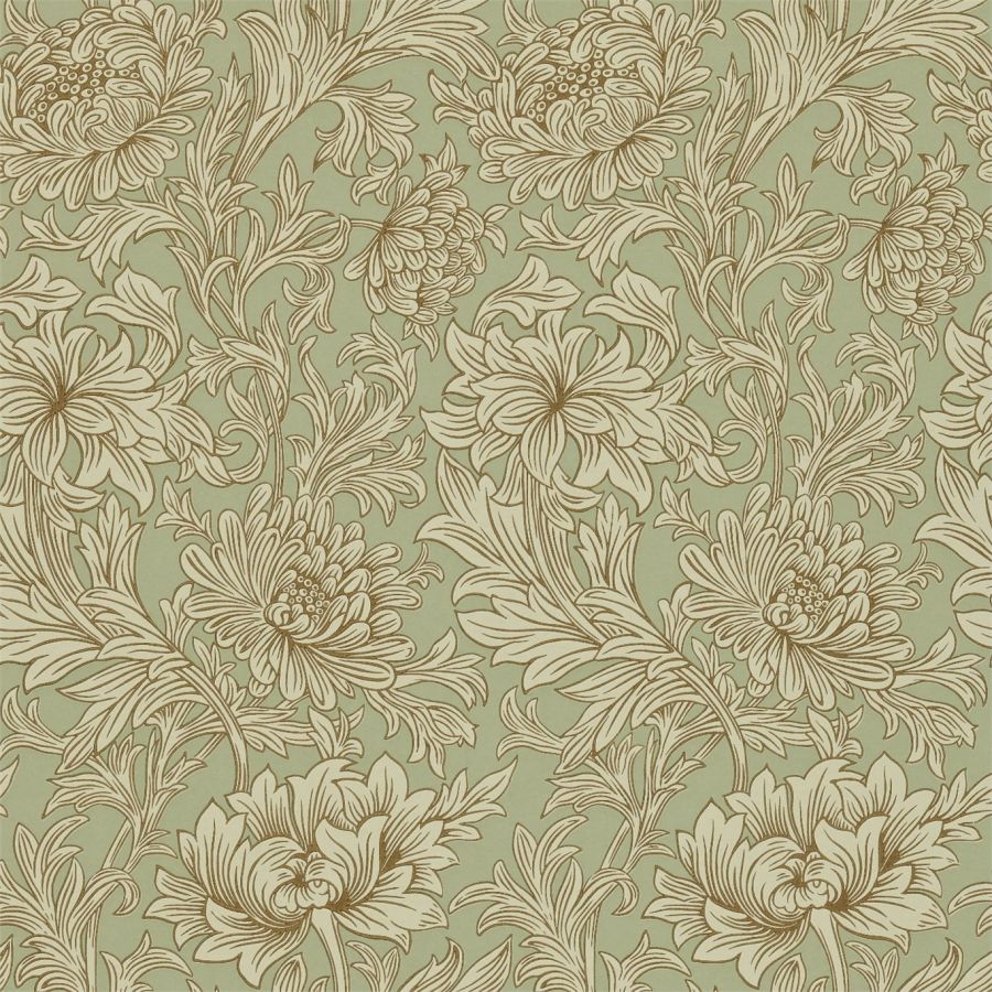 Обои Morris The Craftsman Chrysanthemum Toile 216458